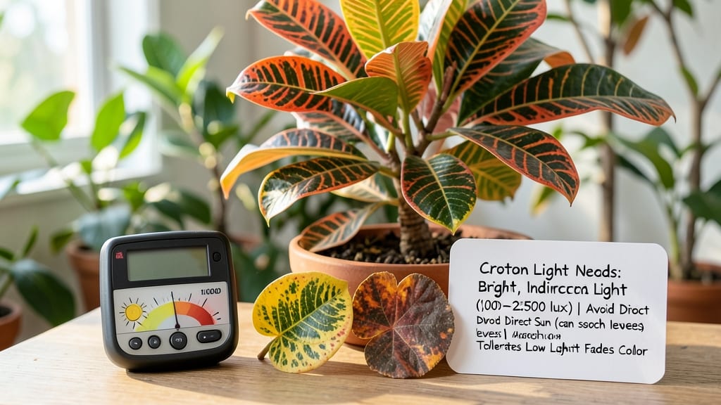 How Much Light Does a Croton Plant Need: Bright Indirect Sunlight Secrets for Vibrant Foliage